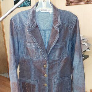 Newport News Jeanology Collection 4 pocket Jean Jacket, Size 8 LIKE NEW I don't